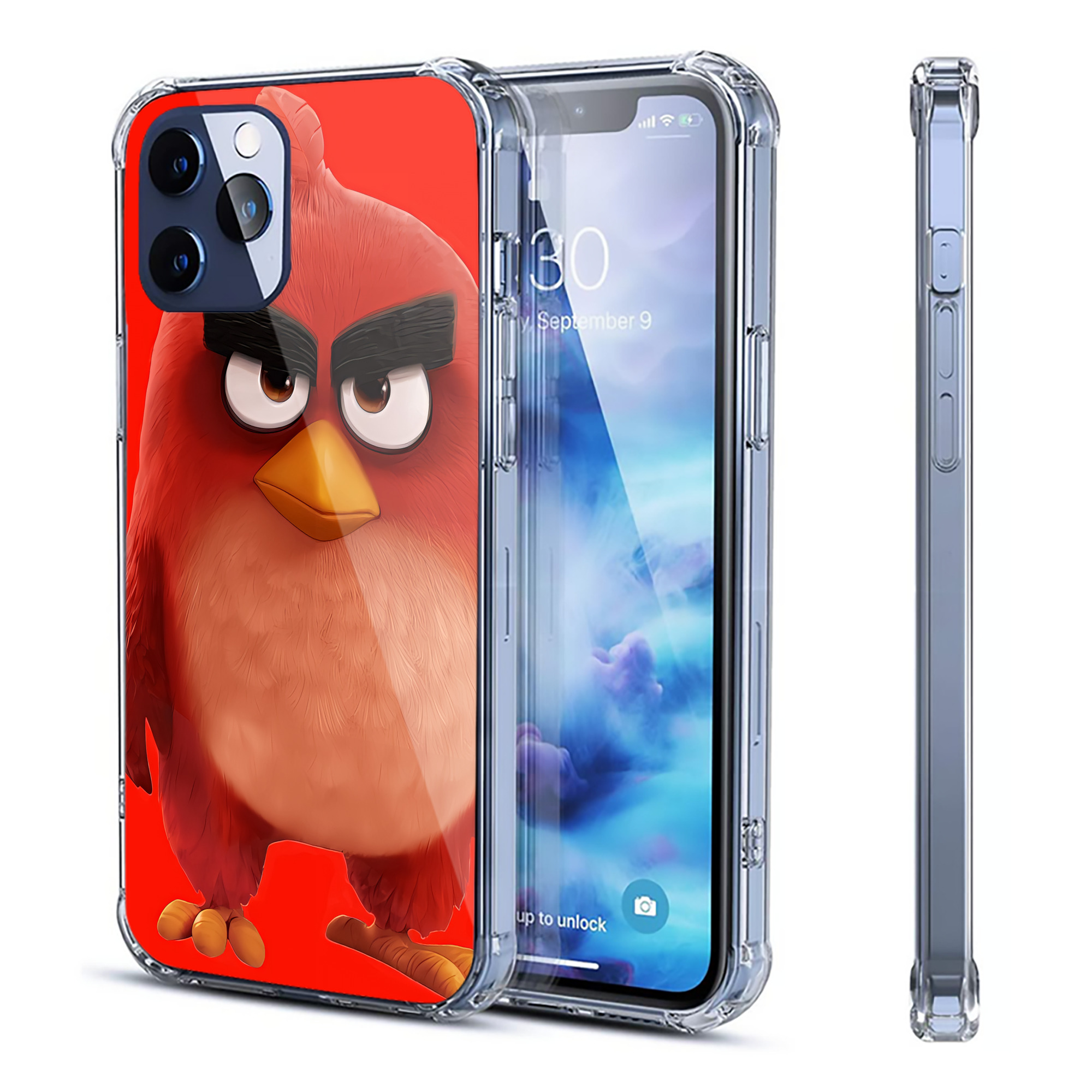 （画像用） Angry Birds アングリーバード 【iPhone 12シリーズ対応】透明スマホケース（クリアソフトケース）